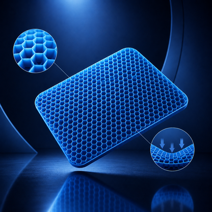 Flexible honeycomb gel material of the ComfortCore cushion