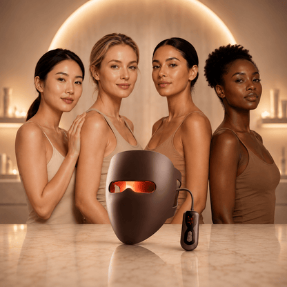 LumaGlow LED mask, includes mask, controller and charger